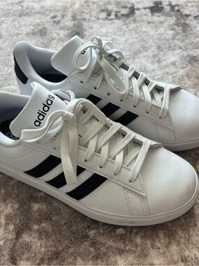adidas White and Black Low-Top Sneakers